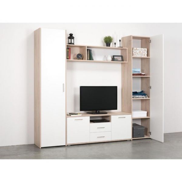 Полка навесная Альба 2 10.121, 1252х245х272, Дуб эндгрейн элегантный