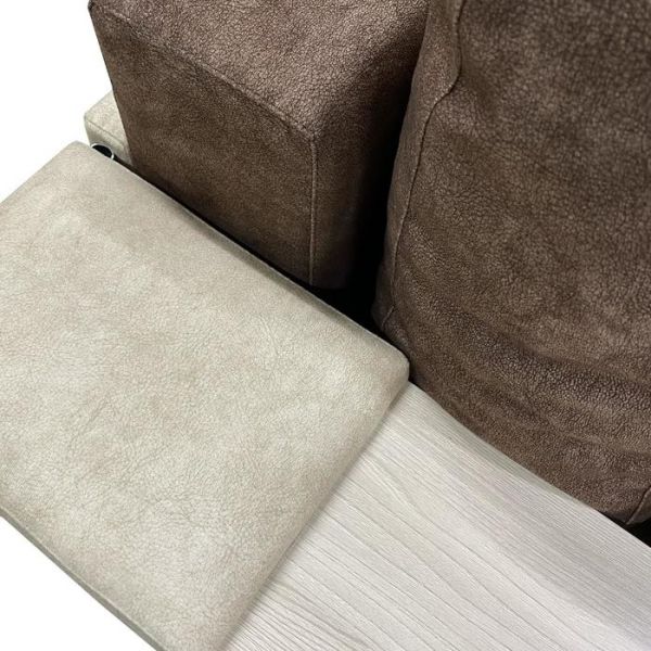 Диван-трансформер «Оптимус», цвет эмилия милк / эмилия дарк браун