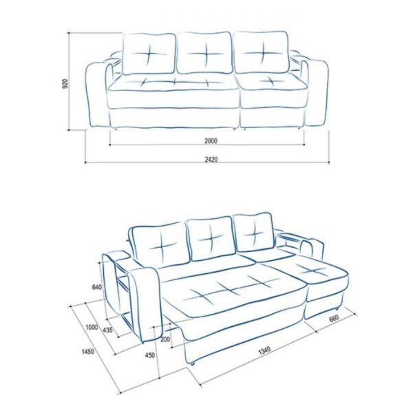 Диван-трансформер «Оптимус», цвет гудлак 14 / гудлак 3