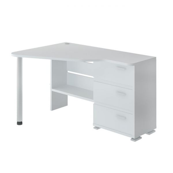 Стол СР-322С, угол левый, 1340 ? 900 ? 740 мм, цвет белый жемчуг