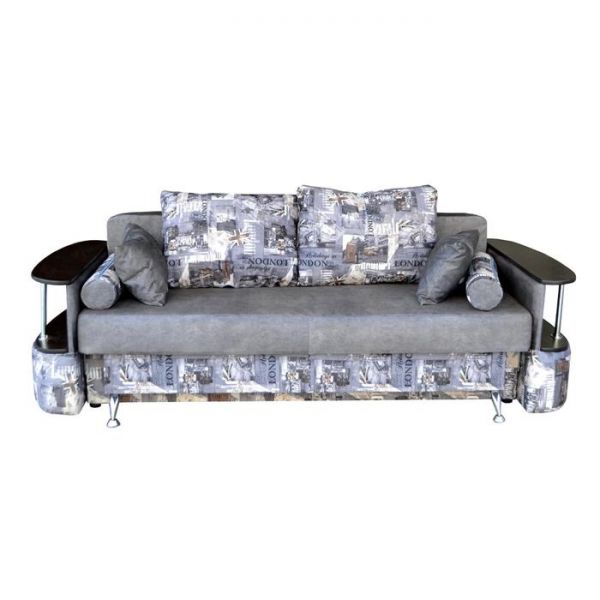 Диван "Непал-3", ткань Дублин 8 /Англия4/Венге  (серый)