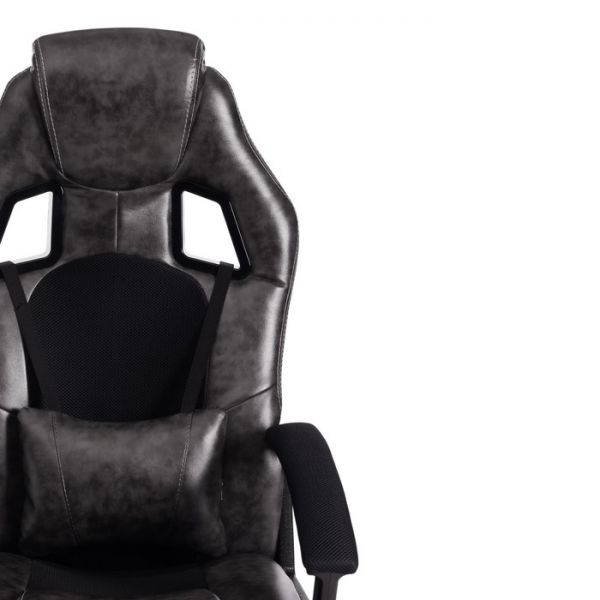 Кресло DRIVER экокожа/ткань серый/черный 2 TONE/11