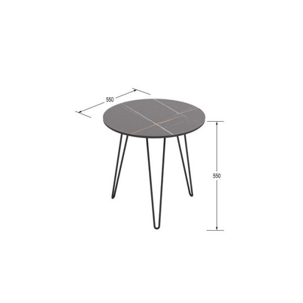 Стол журнальный «РИД Glass 430», 550 ? 550 ? 450 мм, цвет сахара нуар / чёрный матовый