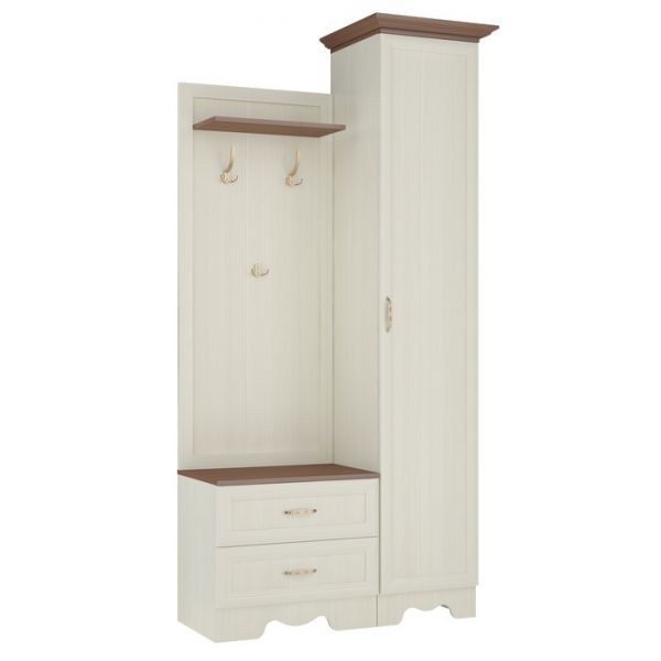 Шкаф однодверный с полками Латте 1 2134х476х456 Бодега cветлый /Орех Донской