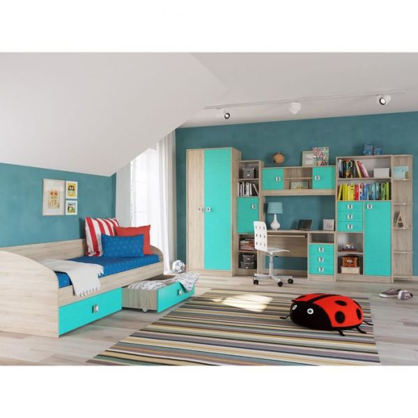 Стол рабочий СИТИ 1200*600*755 Дуб сонома/Аква