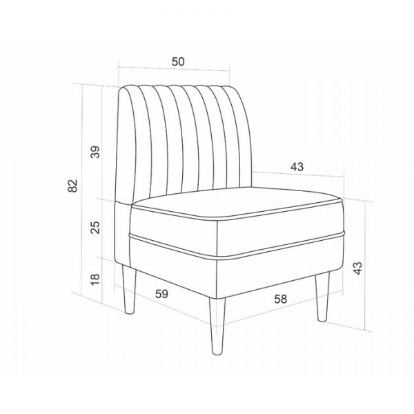 Кресло "Амма" велюр Velutto бежевый