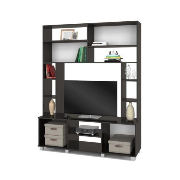 Мини стенка Ева, 420x1500x1900, Ясень шимо темный/светлый