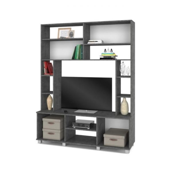 Мини стенка Ева, 420x1500x1900, Ясень шимо темный/светлый