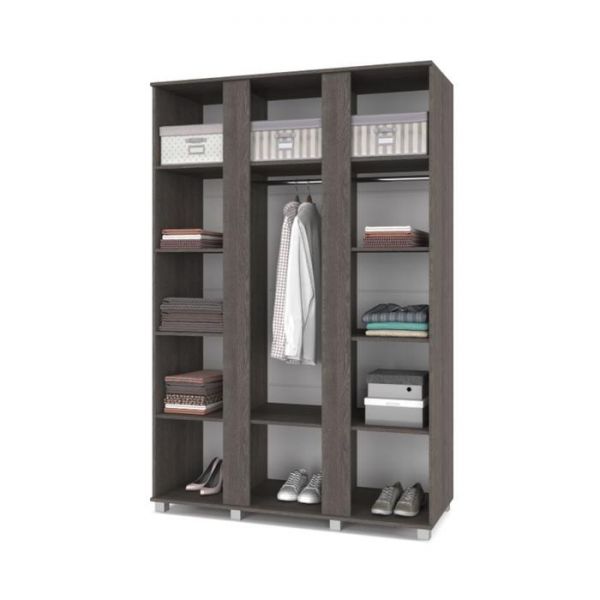 Шкаф Пандора-П33 520х1400х2100 трёхстворчатый с зеркалом Анкор темный/светлый