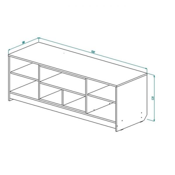 Тумба ТВ-4 520х1500х500 Ясень Шимо Светлый/корпус Ясень Шимо Темный/Белый