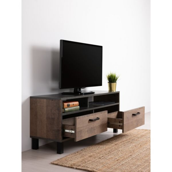 Тумба под ТВ Стронг 13.263, 1080х338х455, Дуб гранж колониальный/Интра