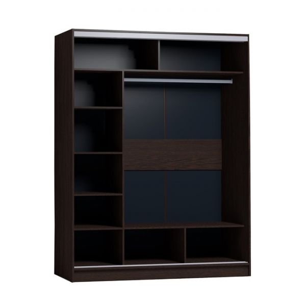 Шкаф-купе Strike, 1600 ? 595 ? 2105 мм, ЛДСП, цвет белый