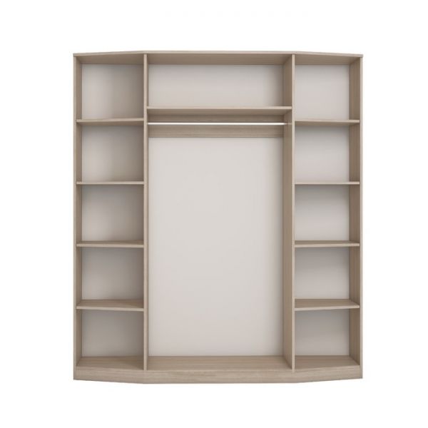 Шкаф 4-х дверный «Роксана», 1964 ? 584 ? 2198 мм, зеркало, цвет ясень шимо светлый