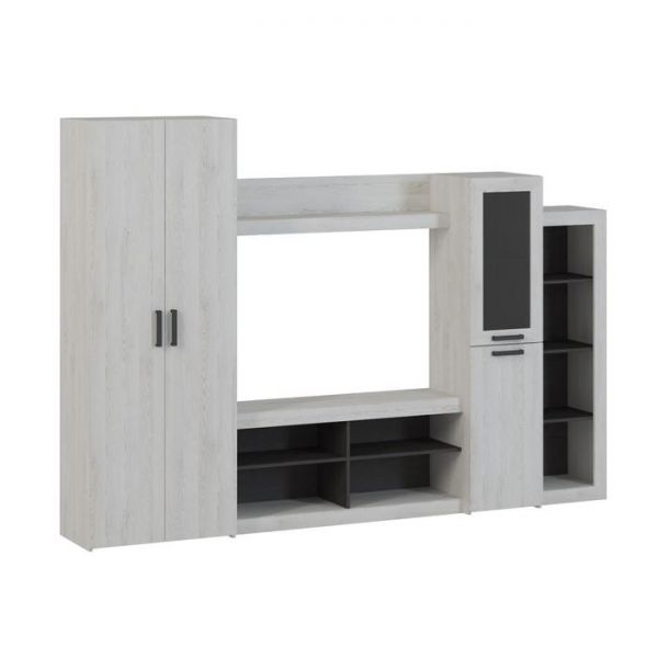 Стенка Oskar-4 2700х420х1900 Сосна белая Loft/Венге