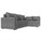 Угловой диван «Мансберг», механизм еврокнижка, угол левый, рогожка, цвет серый