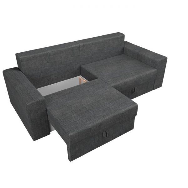 Диван прямой «Мэдисон», механизм еврокнижка, рогожка, цвет серый