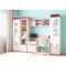 Шкаф для детской Алиса-2 1960х900х520 Белый/ корпус Ясень Анкор Белый/ Розовый