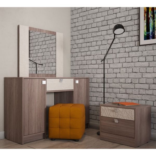 Тумба прикроватная ТП-7 440х500х380 Дуб молочный/Ясень Шимо Темный