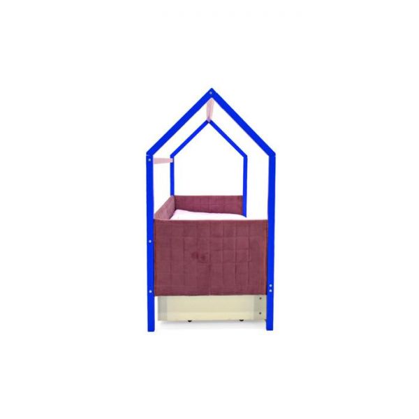 Детская кровать-домик мягкий Бельмарко  Svogen синий-лаванда