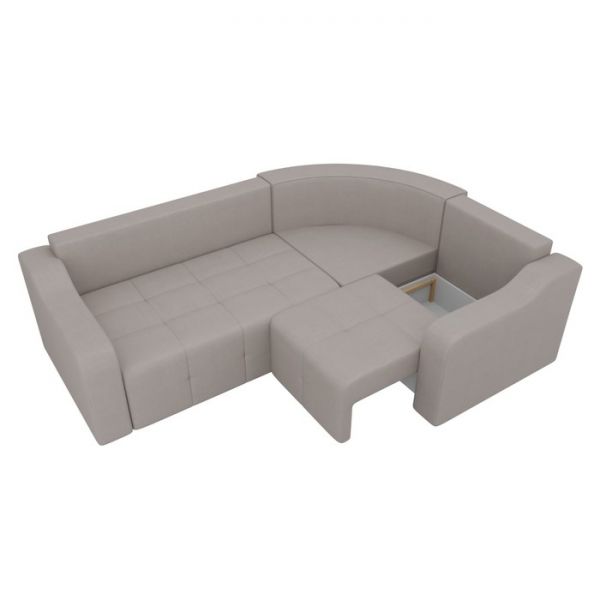 Угловой диван «Кембридж», механизм еврокнижка, рогожка, цвет бежевый