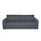 Диван «Амур 1», обивка «джой графит»/кант «нео азур»