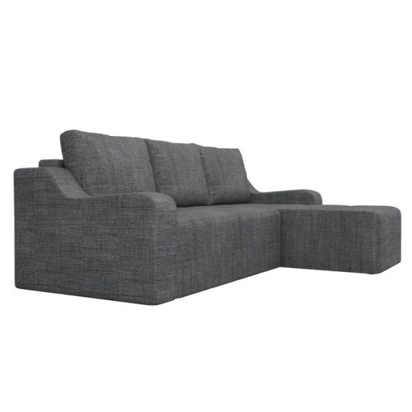 Угловой диван «Элида», правый угол, рогожка, цвет бежевый