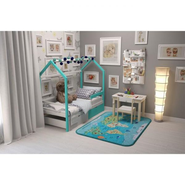 Детская кровать-домик Бельмарко Svogen мятно-белый