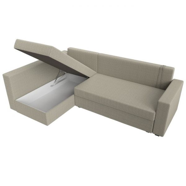 Угловой диван «Мансберг», механизм еврокнижка, угол левый, рогожка, цвет корфу 02