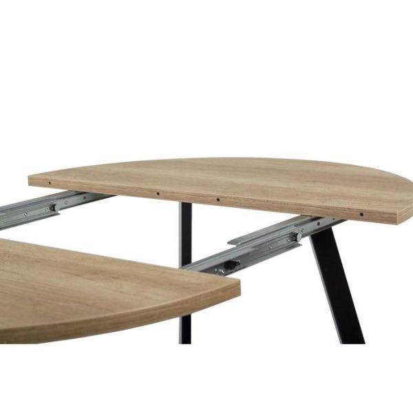 Стол РИМ D-1050/1500 Дуб Небраска/Опора РИМ Гаспар-К, черный матовый