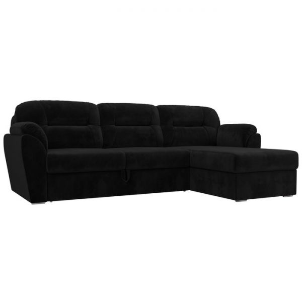 Угловой диван «Бостон», механизм дельфин, велюр, цвет бежевый