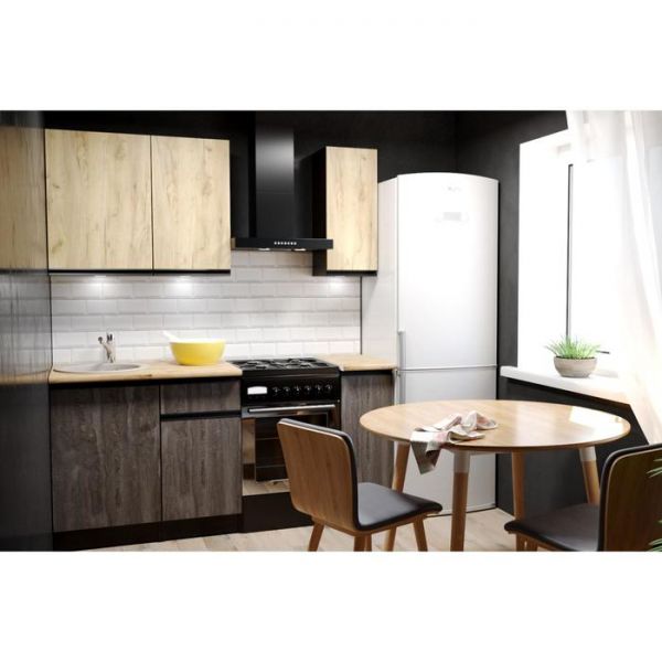 Кухонный гарнитур Адажио лайт 1200х600 Дуб золотой,бетон темный/Венге