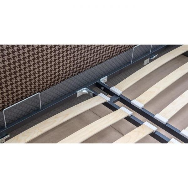 Кровать Фаина, 1600х2000, ортопедическое осн+ПМ, Коричневый