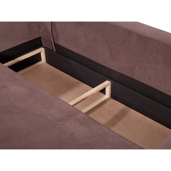 Прямой диван «Ванкувер», механизм еврокнижка, велюр, цвет серый