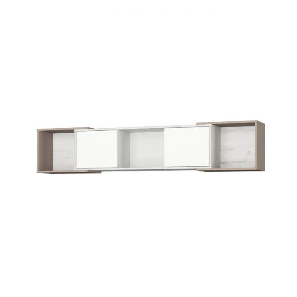 Полка навесная «Зефир № 7.1», 2042 ? 304 ? 400 мм, цвет дуб эльза / мокко