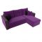 Угловой диван «Валенсия», механизм дельфин, микровельвет, цвет фиолетовый
