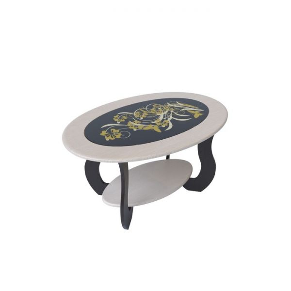 Стол журнальный СЖ-6  900х600х500 Дуб выбеленный/Венге