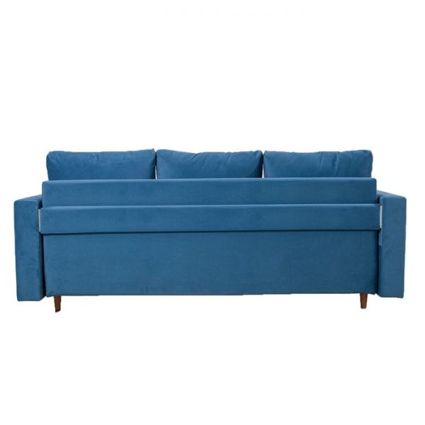 Прямой диван «Ванкувер», механизм еврокнижка, велюр, цвет серый