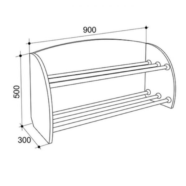 Обувница открытая Шимо темный