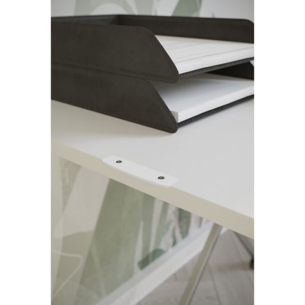 Стол трансформируемый «АНДРЭ Хром», 850 (1102) ? 550 (850) ? 575 (725) мм, цвет белый