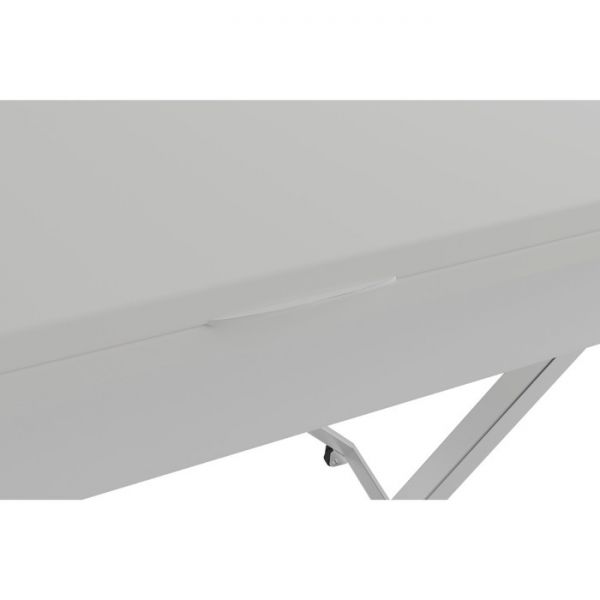 Стол трансформируемый «АНДРЭ Хром», 850 (1102) ? 550 (850) ? 575 (725) мм, цвет белый