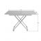 Стол трансформируемый «АНДРЭ Хром», 850 (1102) ? 550 (850) ? 575 (725) мм, цвет белый