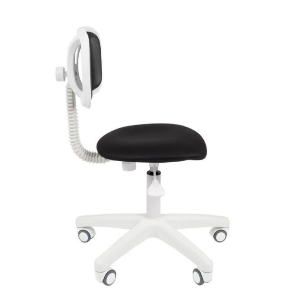 Офисное кресло Chairman 250, белый пластик, ткань чёрная