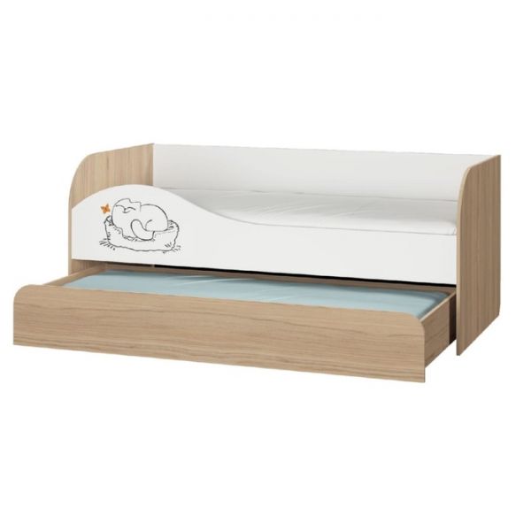 Кровать двухуровневая «Кот 900.1», цвет туя светлая / белый