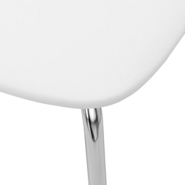Стул Leset Татум, хром, экокожа белая