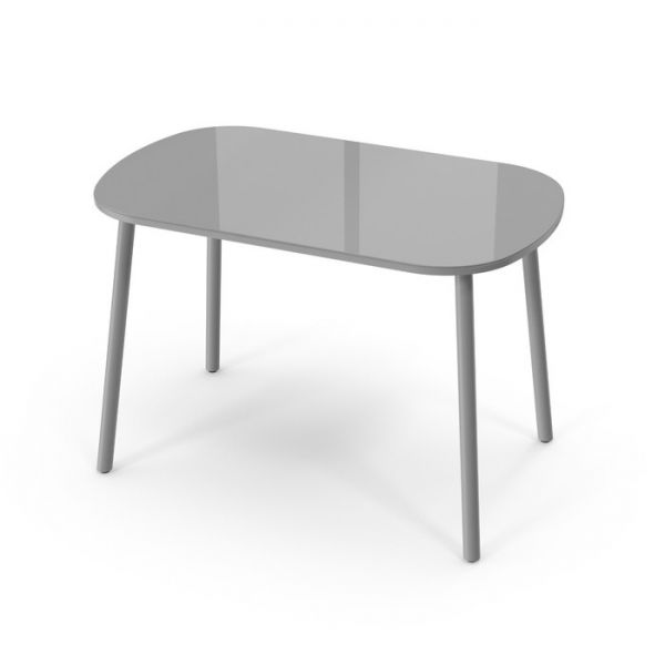 Обеденный стол «Союз», 1030 ? 640 ? 720 мм, цвет стекло бежевое / ноги F3 бежевые