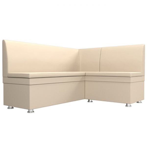 Кухонный угловой диван «Уют», экокожа, цвет бежевый