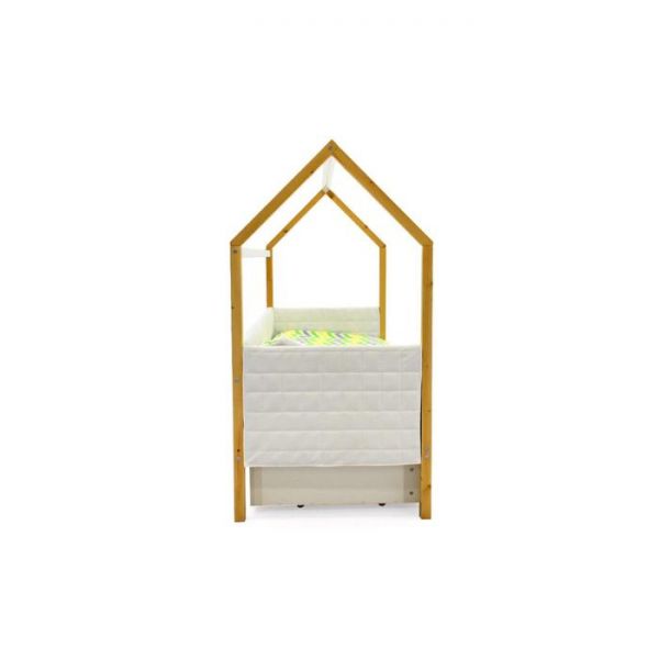 Детская кровать-домик мягкий Бельмарко  Svogen дерево-белый