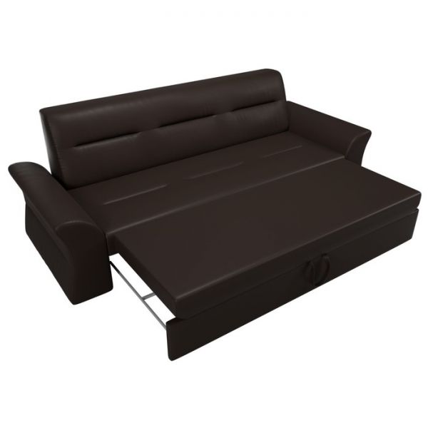 Прямой диван «Клайд», механизм дельфин, экокожа, цвет бежевый