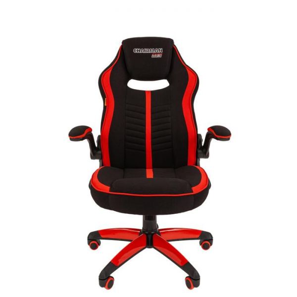 Игровое кресло "Chairman game" 19 ткань черный/красный