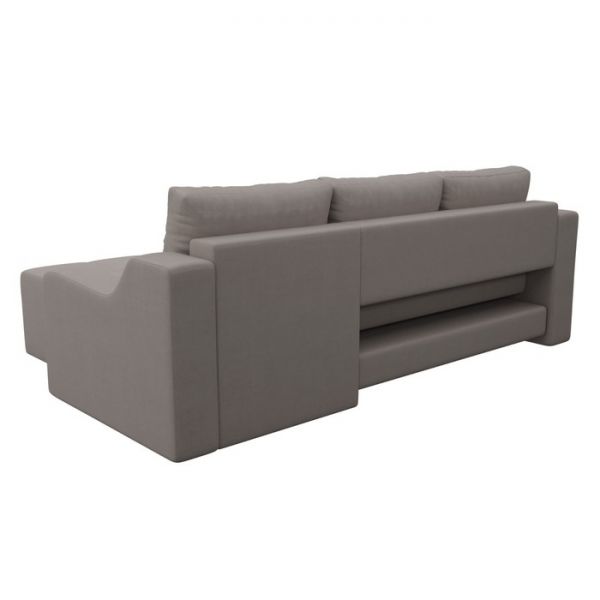 Угловой диван «Элида», правый угол, рогожка, цвет бежевый